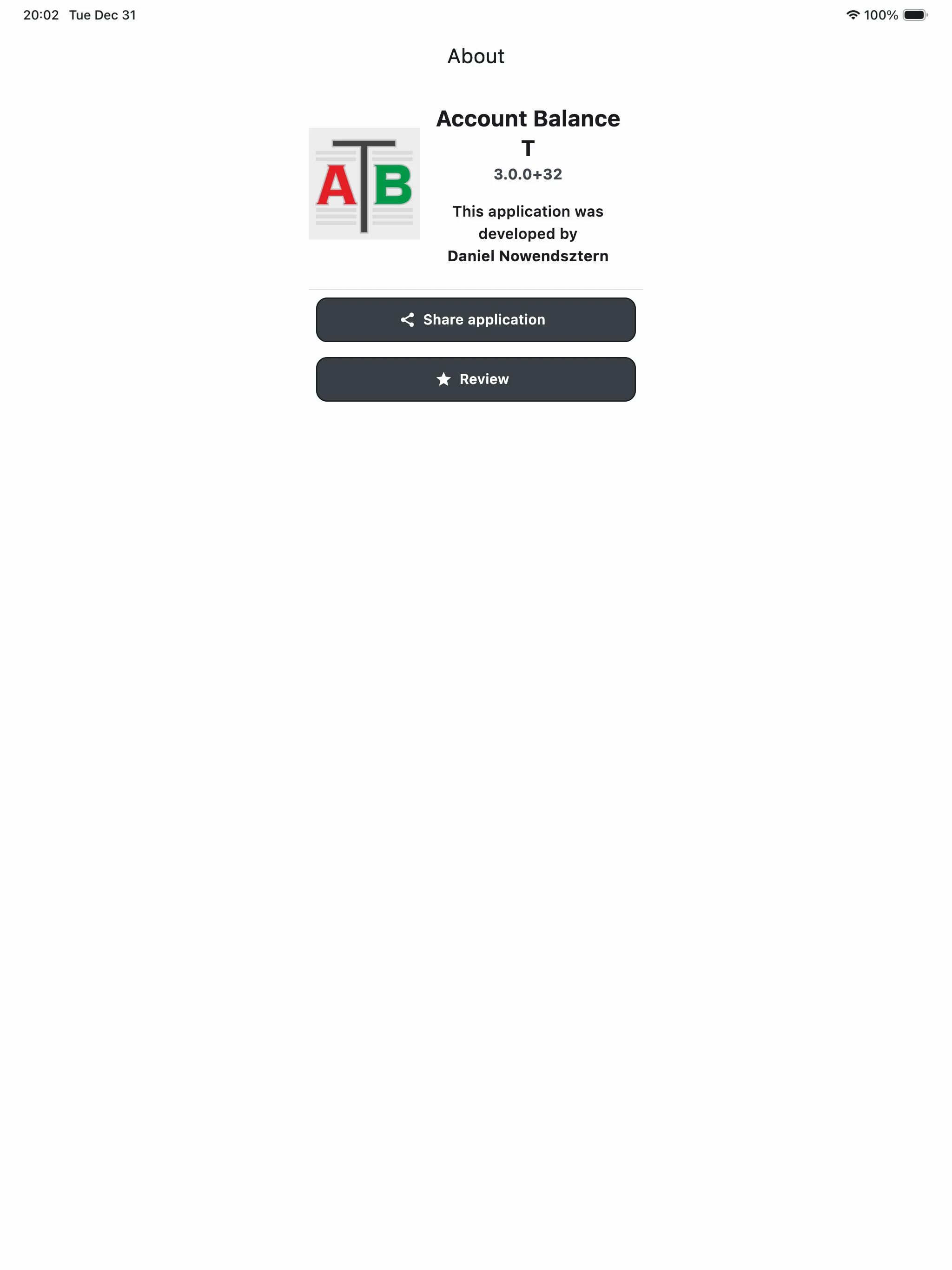 Account Balance T screenshot